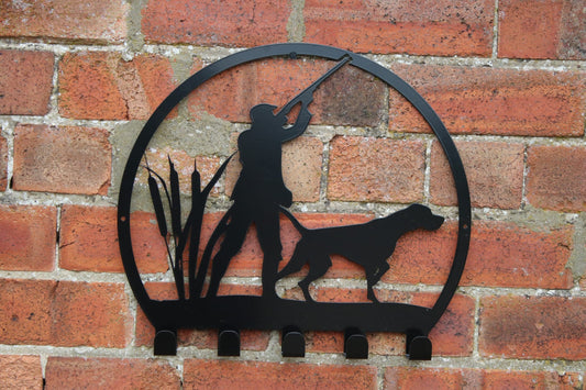Gundog Shooting Scene - Lead & Whistle Wall Hook