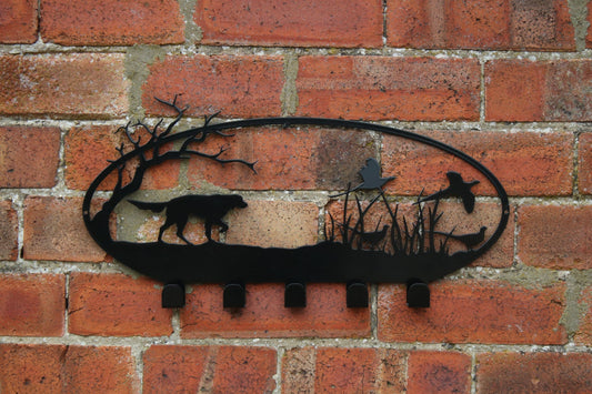 Gundog Flushing Birds - Lead & Whistle Wall Hook