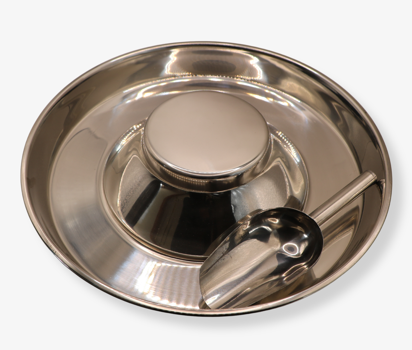 Stainless Steel Puppy Weaning Bowl with Scoop Pack Of 2